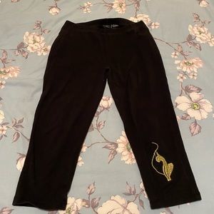 Baby Phat cropped black leggings